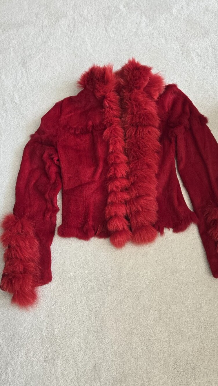 Red Shearling Jacket Sm - Picture 7 of 10